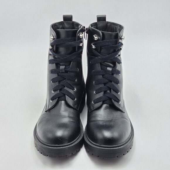 Madden Girl Alicee Black Mid-Calf Combat Boots Size 8.5 - Picture 2 of 10